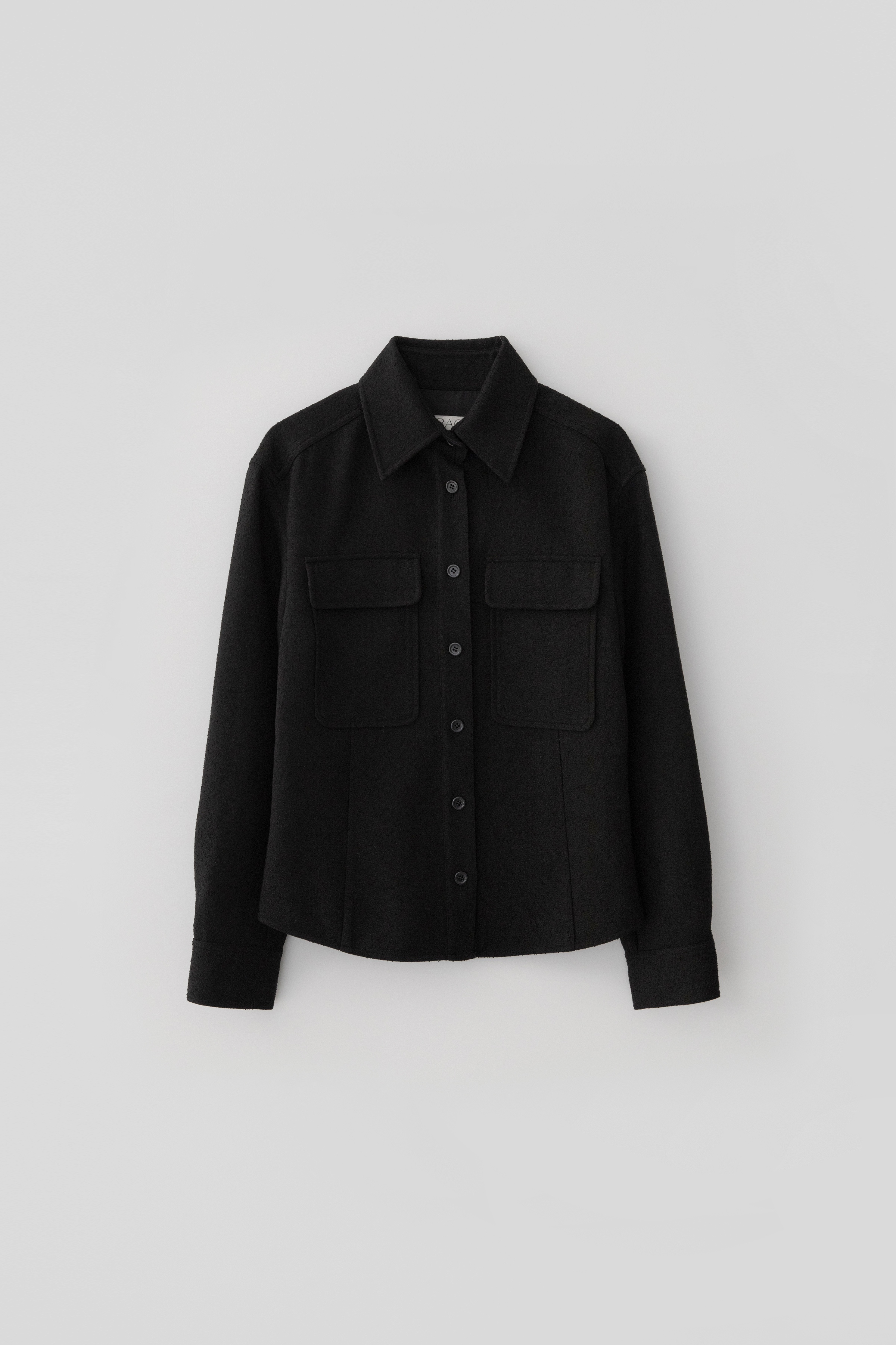 Two-Pocket line Shirt_Black