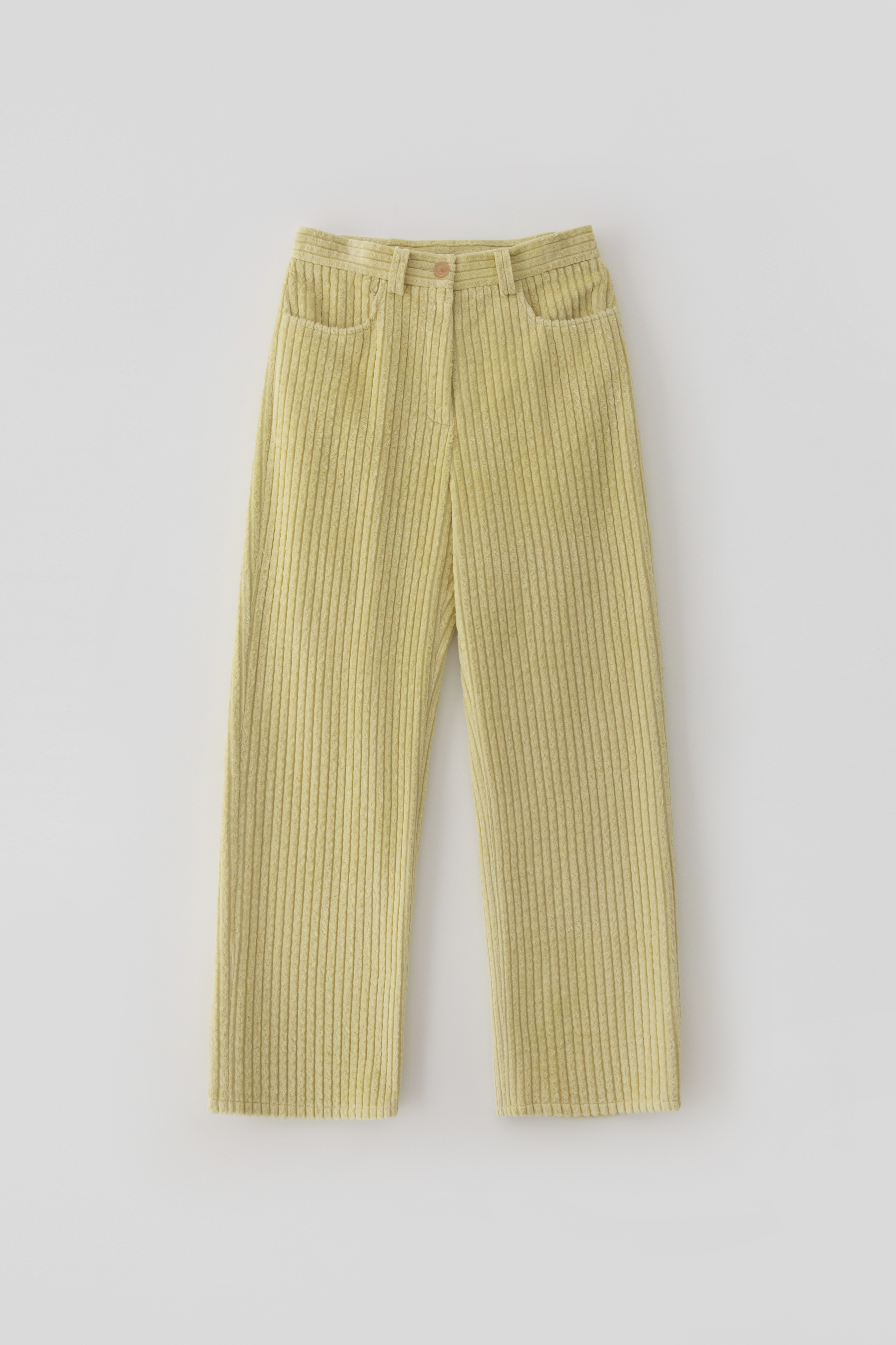Wide Cotton Corduroy Pants_Mustard