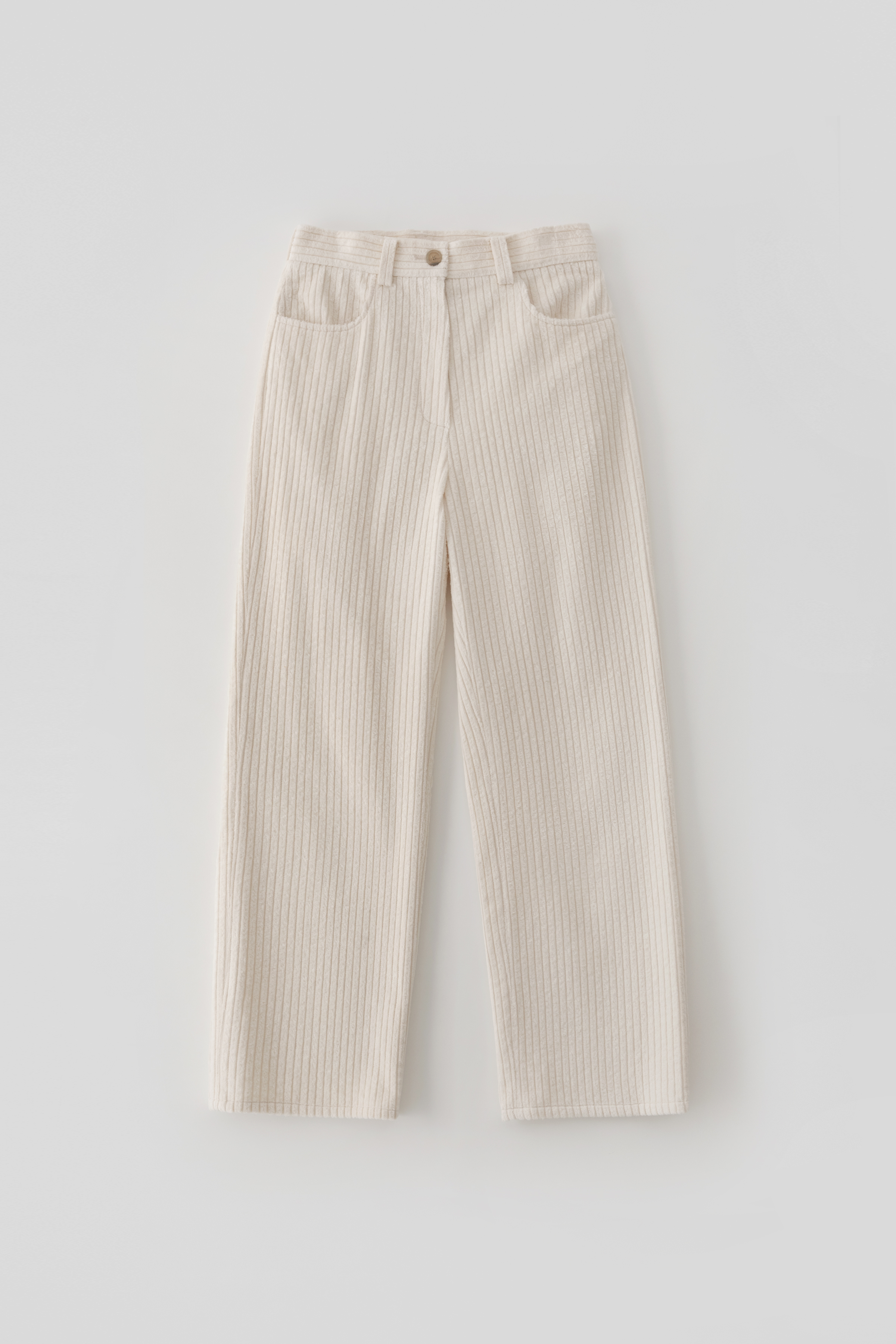 Wide Cotton Corduroy Pants_Ivory