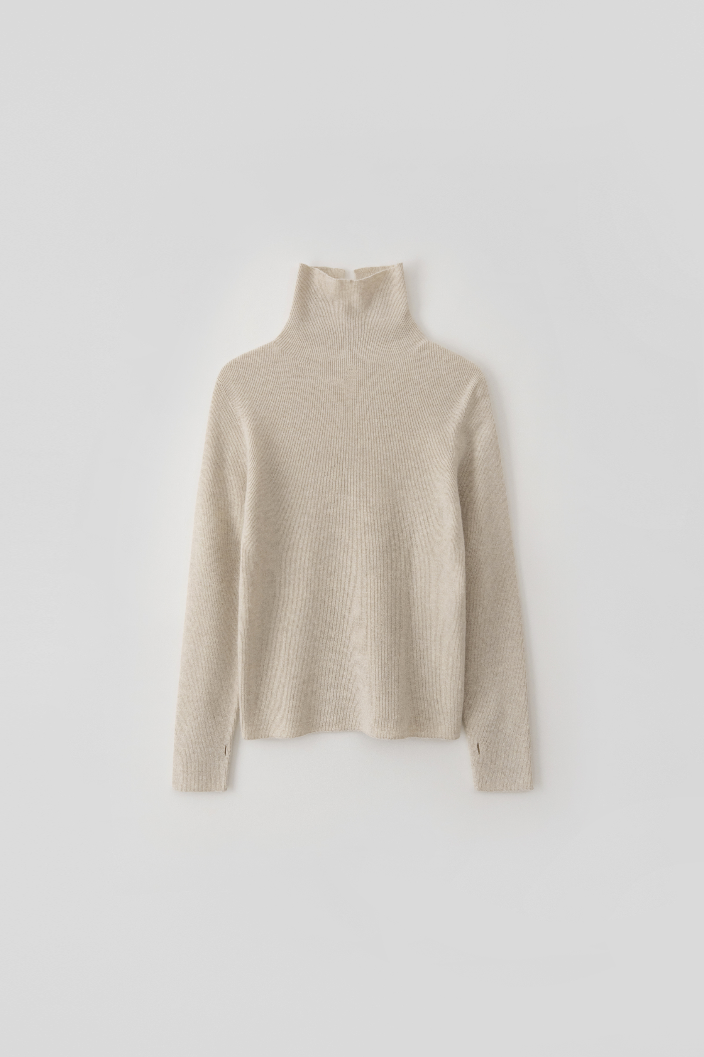 Wholegament High Neck Knit_Oatmeal