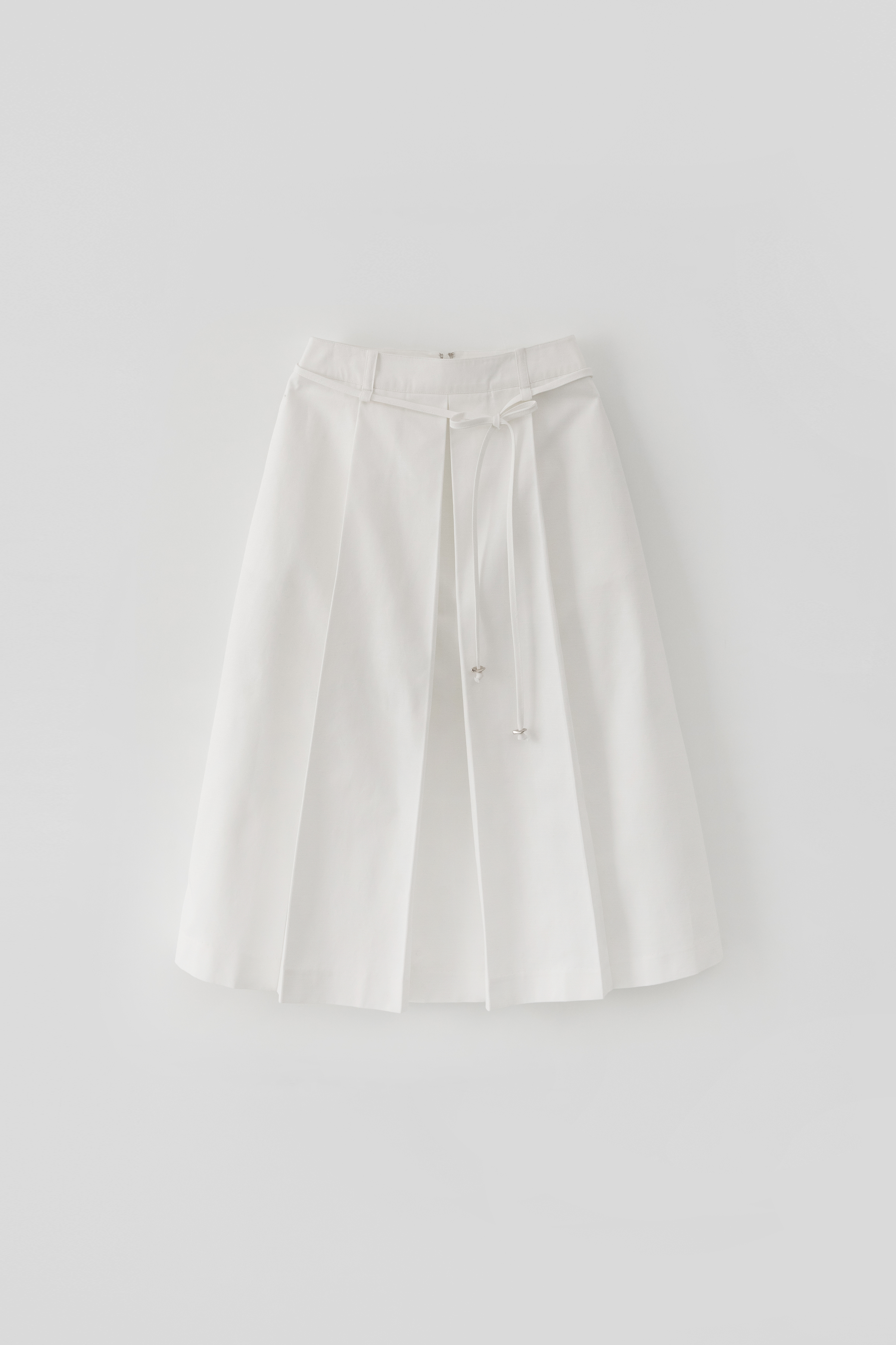 White Pleats Skirt_White