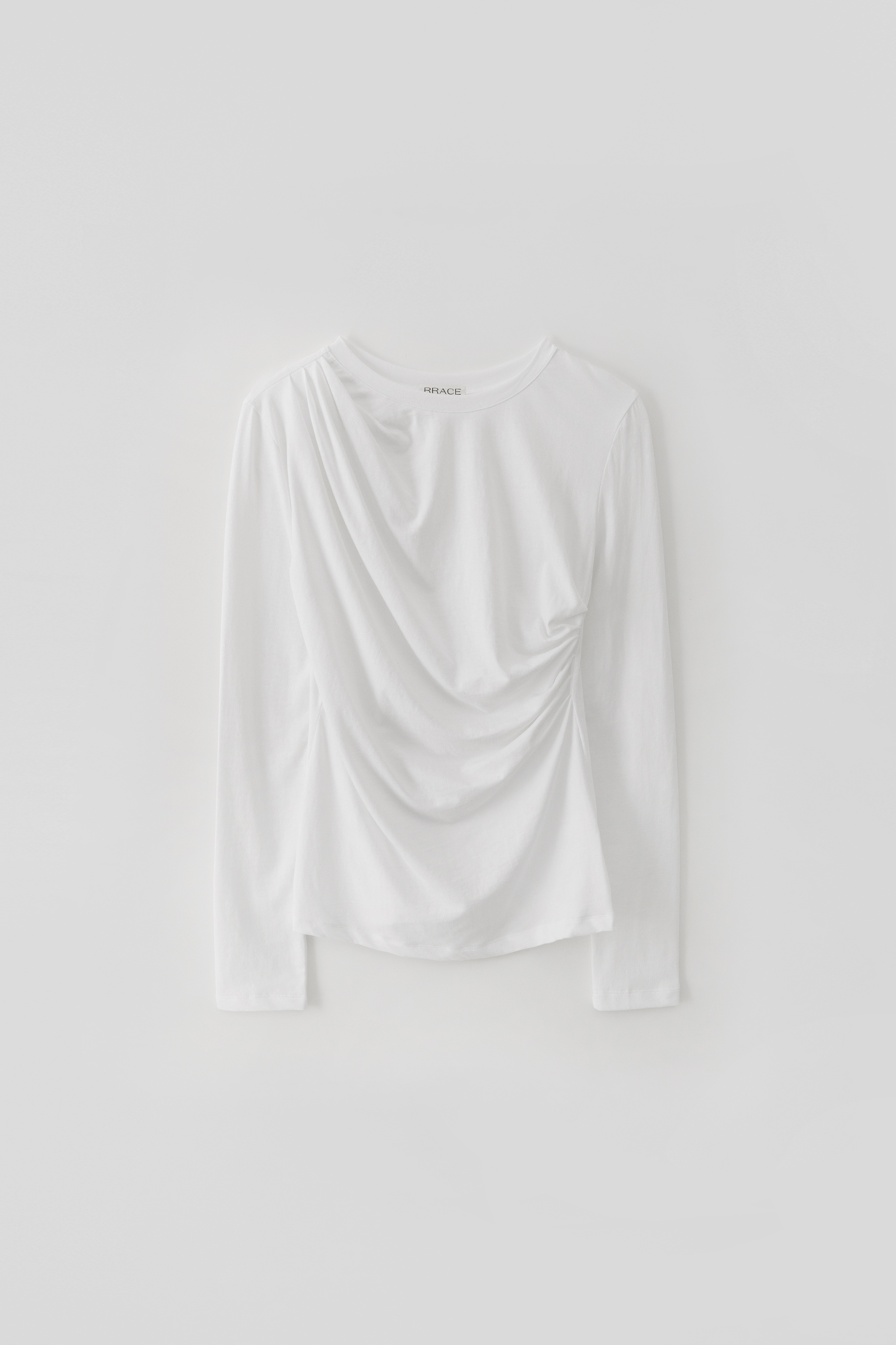 Draping Detail T-Shirts_White