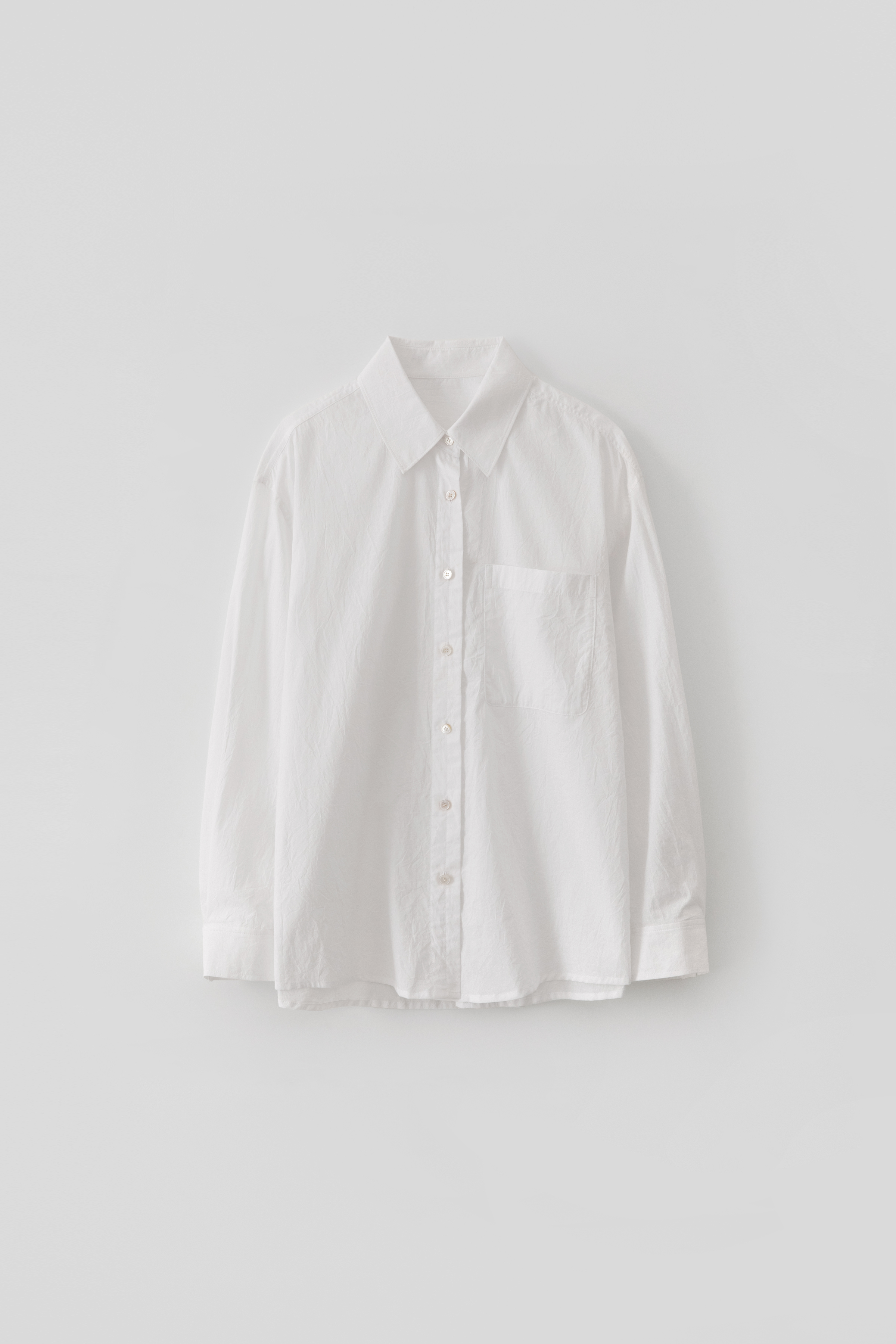 Crease Summer Overfit Shirt_White