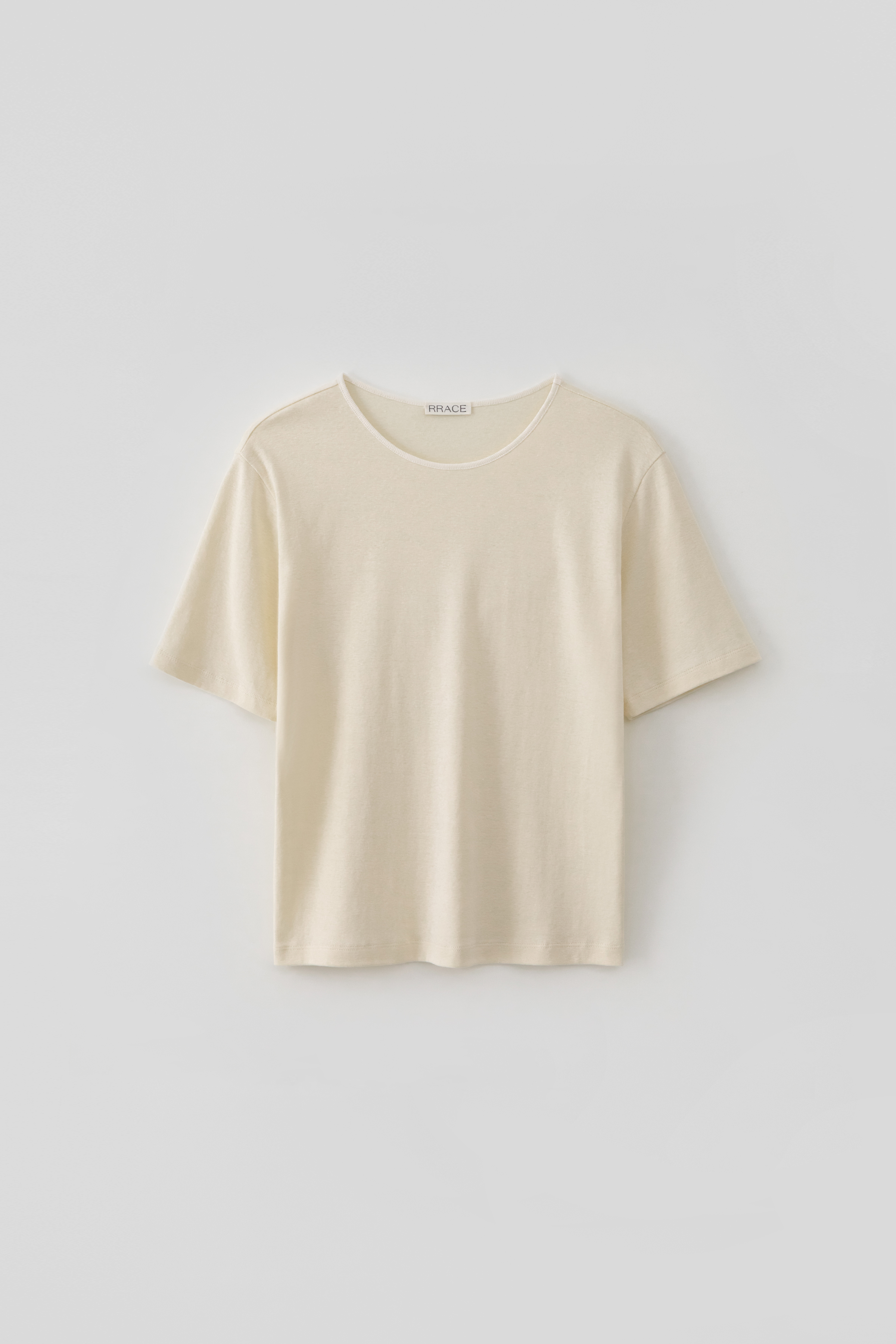 Binding Neck T-Shirts_Cream