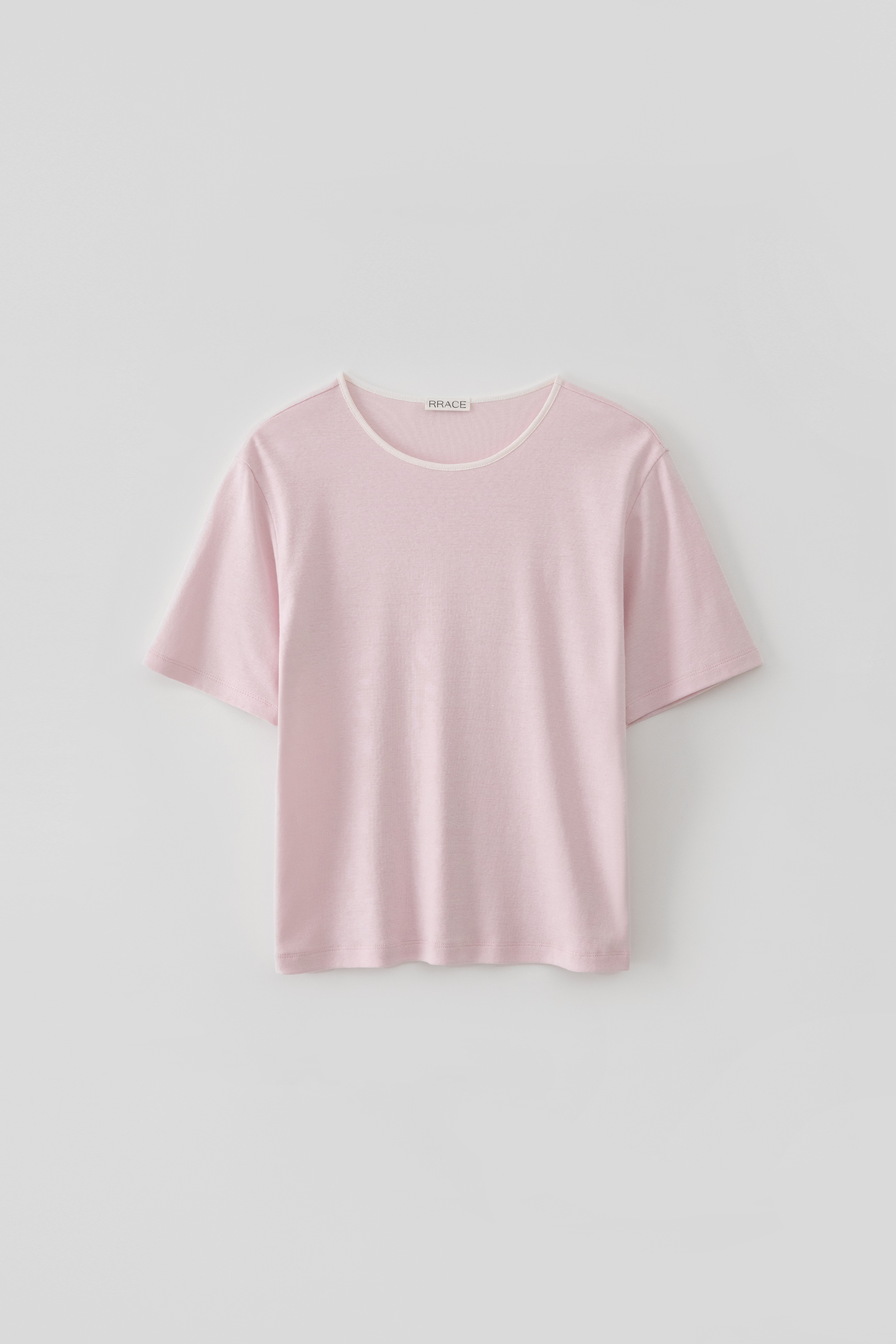 Binding Neck T-Shirts_Pink